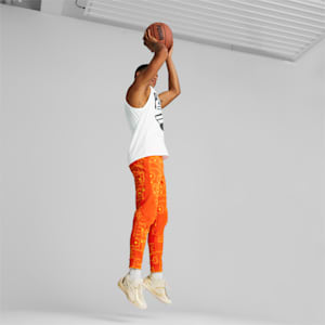 MVP Dime Men's Basketball Pants, Warm Earth-Fresh Pear-AOP