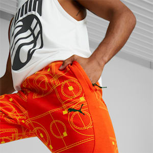 MVP Dime Basketball Pants Men, Warm Earth-Fresh Pear-AOP, extralarge