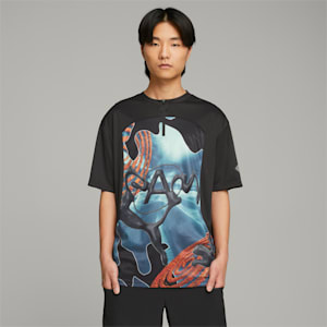 PUMA x PERKS AND MINI Active Printed Tee, PUMA Black, extralarge-GBR