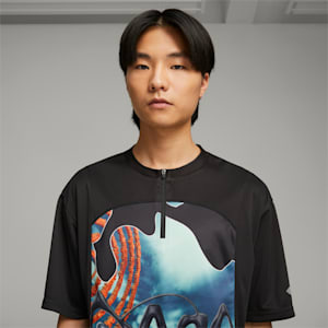 PUMA x PERKS AND MINI Active Printed Tee, PUMA Black, extralarge-GBR