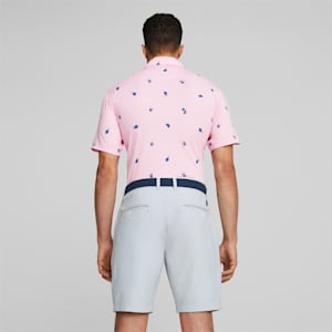PUMA x Arnold Palmer CLOUDSPUN Citrus Golf Polo Shirt Men, Pale Pink-Lake Blue, extralarge-GBR