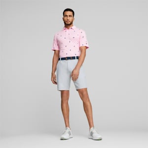 PUMA x Arnold Palmer CLOUDSPUN Citrus Golf Polo Shirt Men, Pale Pink-Lake Blue