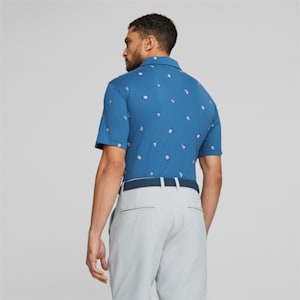 PUMA x Arnold Palmer CLOUDSPUN Citrus Golf Polo Shirt Men, Lake Blue-Pale Pink, extralarge-GBR