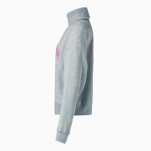 ウィメンズ PUMA TEAM 裏起毛 リラックス 長袖 クルースウェット, Light Gray Heather