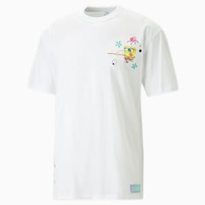 PUMA X SPONGEBOB Graphic Unisex Relaxed Fit T-Shirt, PUMA White, extralarge-IND
