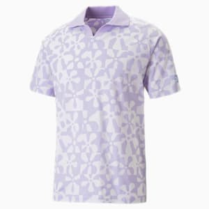 Camiseta tipo polo estampada PUMA x SPONGEBOB para hombre, Vivid Violet
