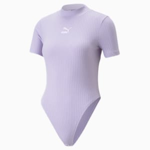 Classics Women's Ribbed Bodysuit, Vivid Violet, extralarge