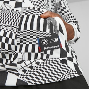 BMW M Motorsport Men's Statement Hoodie, PUMA White-AOP, extralarge