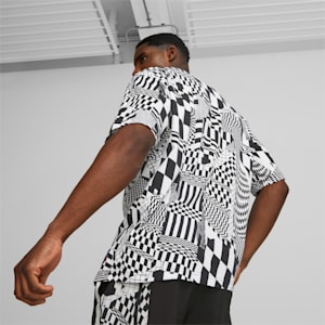 BMW M Motorsport Men's Statement Tee, PUMA White-AOP, extralarge