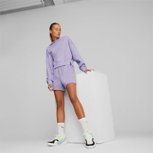 Shorts de basquetbol para mujer Pivot, Vivid Violet