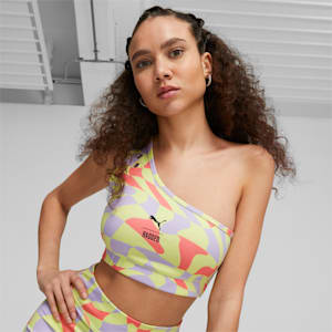 PUMA x THE RAGGED PRIEST Printed Crop Top Women, Lily Pad-AOP