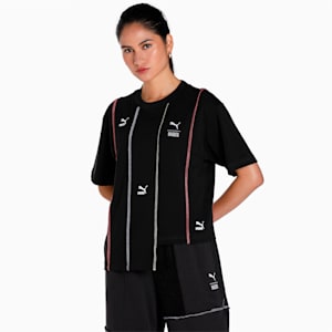 PUMA X TRP Women's Relaxed Fit T-Shirt, PUMA Black, extralarge-IND
