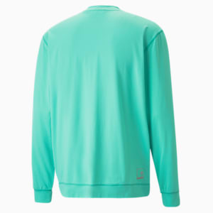 PUMA x Palm Tree Crew Golf Crew Neck Men, AQUA GREEN