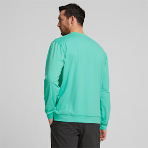 PUMA x Palm Tree Crew Golf Crew Neck Men, AQUA GREEN