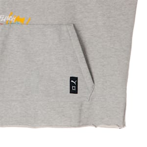 メンズ バスケットボール BOROUGHS フーディー, Light Gray Heather-PUMA Black, extralarge-JPN