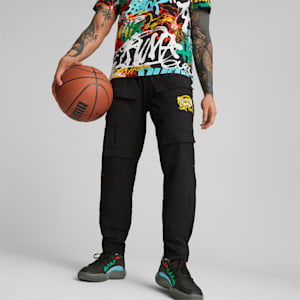 メンズ バスケットボール ブレイクダウン カーゴ バスケットボール パンツ, PUMA Black, extralarge-JPN