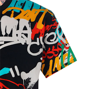 メンズ バスケットボール GRAFFITI 半袖 Tシャツ, PUMA Black-Multi Print