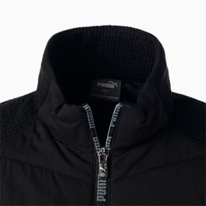 メンズ ゴルフ パディング ウーブン ニット ミックス フルジップ ジャケット, Puma Black