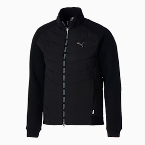 メンズ ゴルフ パディング ウーブン ニット ミックス フルジップ ジャケット, Puma Black