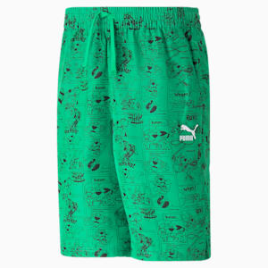 Classics Super Men's Regular Fit Shorts, Grassy Green-AOP, extralarge-IND
