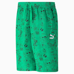 Classics Super PUMA Men's Shorts, Grassy Green-AOP