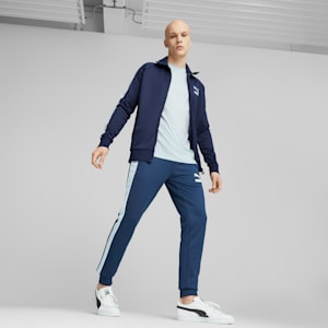 T7 Iconic Men's Regular Fit Track Jacket, Persian Blue, extralarge-IND
