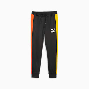 Iconic T7 Men's Track Pants, PUMA Black-Hot Heat, extralarge