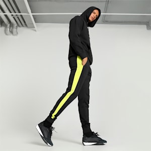 T7 Iconic Men's Slim Fit Track Pants, PUMA Black-Lime Sheen, extralarge-IND