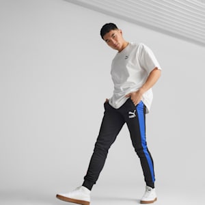Pants deportivos para hombre T7 Iconic, PUMA Black-Royal Sapphire, extralarge
