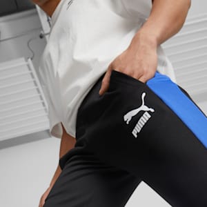 Pants deportivos para hombre T7 Iconic, PUMA Black-Royal Sapphire, extralarge