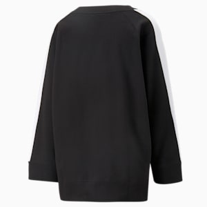 ウィメンズ T7 トレンド 7ETTER Vネック スウェットシャツ, PUMA Black, extralarge-JPN
