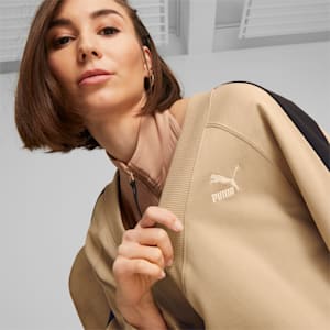 ウィメンズ T7 トレンド 7ETTER Vネック スウェットシャツ, Dusty Tan, extralarge-JPN