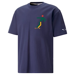 メンズ MMQ PUMA HEROES グラフィック 半袖 Tシャツ, PUMA Navy