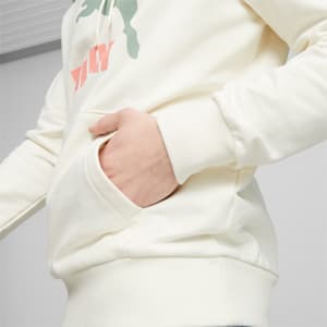 Classics Logo Hoodie Men, Warm White-Green Fog, extralarge