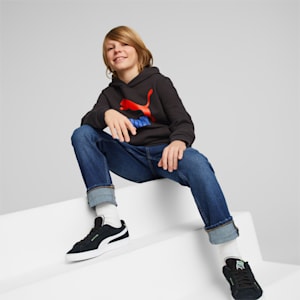 Classics Big Kids' Logo Hoodie, PUMA Black