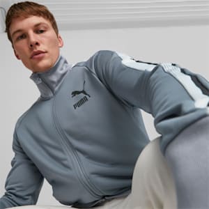 T7 Sport Men's Regular Fit Track Jacket, Gray Tile, extralarge-IND