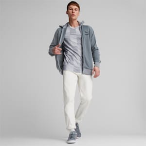 T7 Sport Men's Track Jacket, Gray Tile