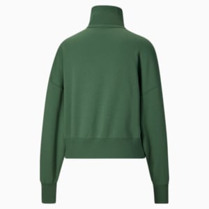 Infuse Women's Half-Zip Oversized Sweatshirt, Deep Forest, extralarge