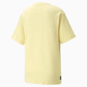 Camiseta estampada Downtown Relaxed para mujer, Light Straw, extralarge
