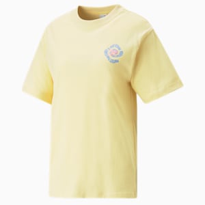 Downtown Relaxed Women's Graphic Tee, Light Straw, extralarge
