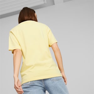 Camiseta estampada Downtown Relaxed para mujer, Light Straw, extralarge