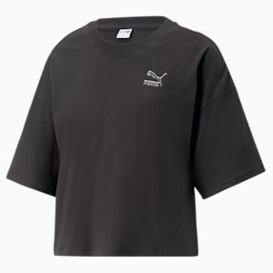 DARE TO Women's Oversized T-Shirt, PUMA Black, extralarge-IND