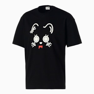 ユニセックス NEKO SAN フェイス 半袖 Tシャツ, Puma Black