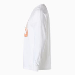 メンズ サンカクレモン 長袖 Tシャツ, Puma White