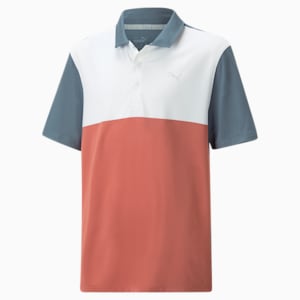 Cloudspun Colorblock Golf Polo Shirt Youth, Evening Sky-Heartfelt, extralarge-GBR