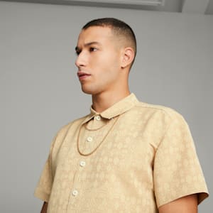 PUMA x DAPPER DAN Men's Short Sleeve Shirt, Ginger Root, extralarge