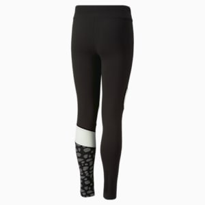 Essentials+ Animal Block Girls Leggings, PUMA Black, extralarge-IND