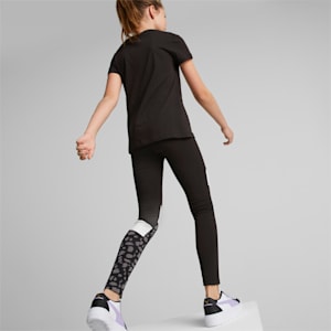 Essentials+ Animal Block Girls Leggings, PUMA Black, extralarge-IND