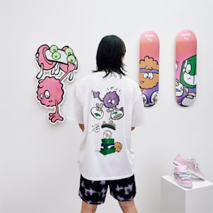 ユニセックス PUMA x 8ENJAMIN グラフィック 半袖 Tシャツ, PUMA White, extralarge-JPN