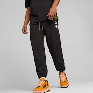 PUMA x Staple Men's Relaxed Fit Sweat Pants, PUMA Black, extralarge-IND
